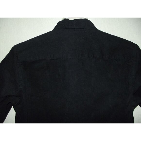 H&M Shirt Mens Size Small Regular Fit Black Corduroy Button Down Collar - Picture 7 of 11